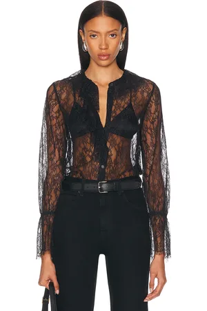 NILI LOTAN Cecily Lace Shirt in - . Size L (also in M, S, XS).