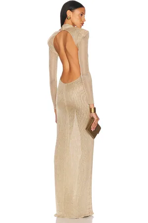 Ilkyaz Ozel Donyale Dress in - Metallic Gold. Size 34 (also in 36).