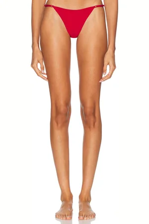 Tropic of C Luna Bikini Bottom in - Red. Size L (also in M, S, XS).