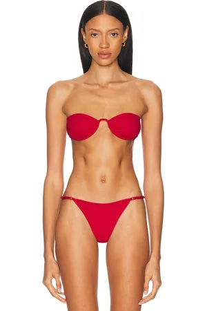 Tropic of C Mariel Bikini Top in - Red. Size L (also in S, XS).
