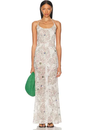 SIEDRES Nensi Dress in - White,Green. Size L (also in ).
