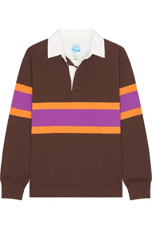 Gramicci Langdon Rugby Shirt in - Brown. Size L (also in S, XL/1X).