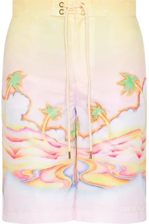 Casablanca Printed Swim Boarder Shorts in - Blush,Yellow. Size L (also in M, S, XL/1X).