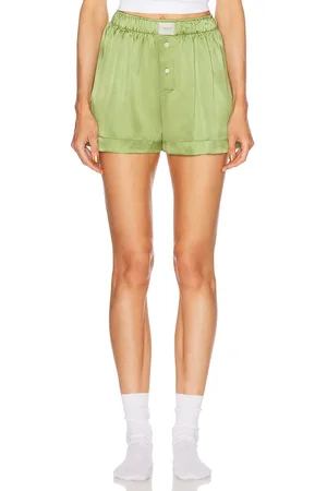 Comme Si Silk Boxer Classica Short in - Green. Size L (also in M, S, XL, XS).