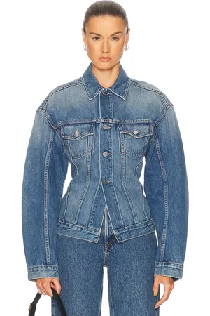 GRLFRND Simone Jacket in - Blue. Size L (also in M, S, XL, XS, XXS).