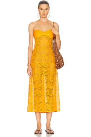 Eliou Catarina Dress in - Orange. Size L (also in M, S).