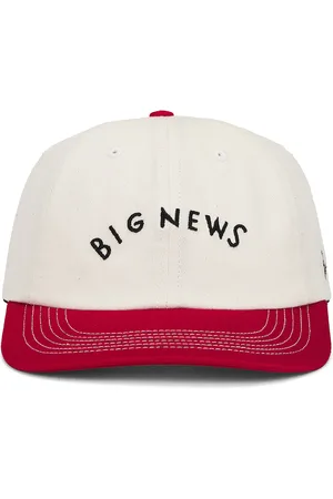 By Parra Big News 6 Panel Hat in - Beige. Size all.