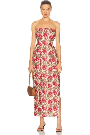 POSSE Rosalie Strapless Dress in - Red. Size L (also in M, S, XS).