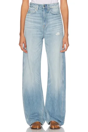 GRLFRND Austen High Rise Curve in - Blue. Size 24 (also in 25, 26, 28).