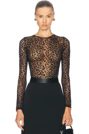 Alexander McQueen Leopard Devore Top in - . Size 38 (also in ).