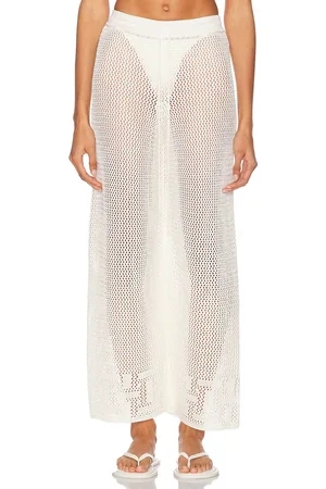 Calle Del Mar Geo Hem Pant in - Ivory. Size M (also in ).