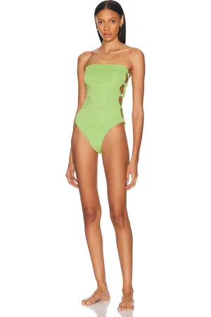 La Porte Stephanie One Piece Swimsuit in - Green. Size M (also in S, XS).