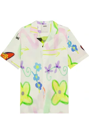 Oas Flower Shop Viscose Shirt in - Ivory. Size L (also in XL/1X).
