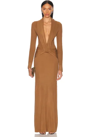 AYA MUSE Aure Dress in - Brown. Size L (also in M, S, XS).