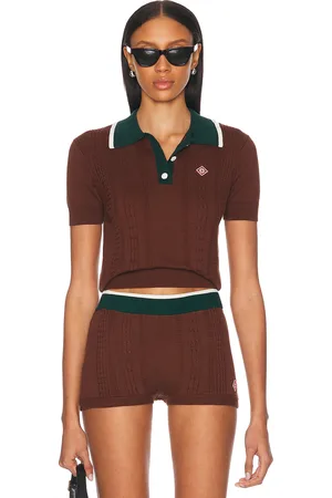 Casablanca Cable Polo Top in - . Size L (also in M, S, XS).