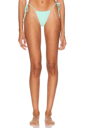 Bananhot Bell Bikini Bottom in - Teal. Size L (also in M, S, XS).