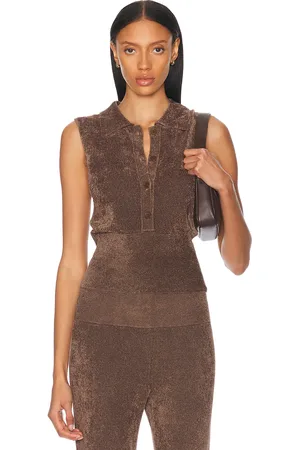 AYA MUSE Brisa Top in - Brown. Size L (also in M, S).