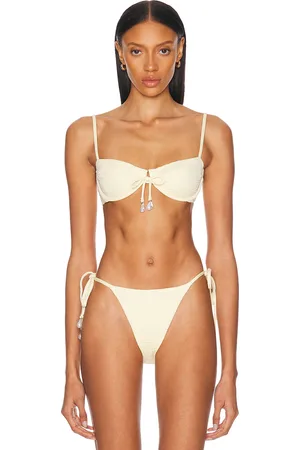 La Porte Fonda Underwire Bikini Top in - Yellow. Size L (also in M, S, XS).