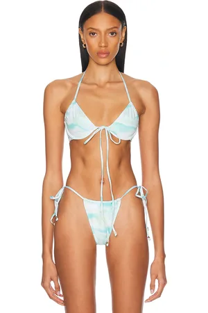 Bananhot Nix Bikini Top in - Green. Size L (also in M, S, XS).