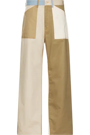 Givenchy Relaxed Fit Patchwork Denim Pants in Multicolor in - Tan. Size 34 (also in 36).