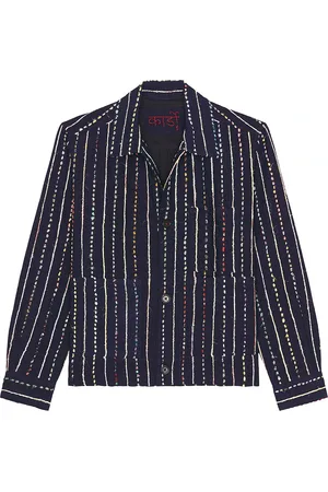 Kardo Bodhi Shirt in - Navy. Size L (also in M, S, XL/1X).