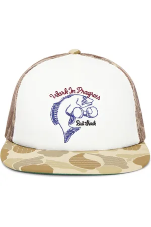 Carhartt Graphic Trucker Cap in Camo Duck Desert & White - White. Size all.