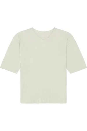 Issey Miyake Mc Short Sleeve Tee in - Light Grey. Size 2 (also in 3, 4).