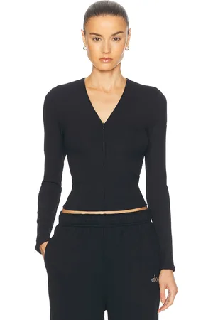 alo Ribbed Mesmerize Long Sleeve Top in - . Size XS (also in ).