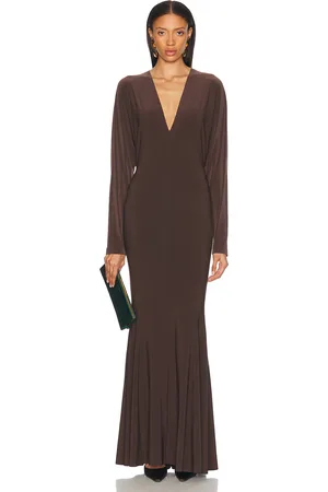 Norma Kamali For FWRD Dolman V Neck Fishtail Gown in - . Size L (also in M, S, XS).