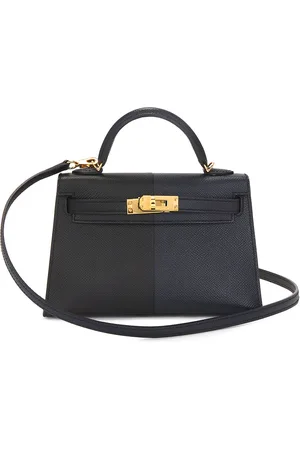 Hermès Casaque Veau Epsom Kelly 20 Handbag in - Navy. Size all.
