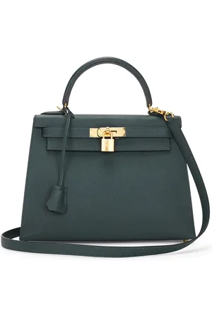Hermès Epsom Kelly 28 Handbag in - Dark Green. Size all.