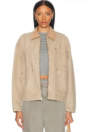 SLVRLAKE Casey Square Worker Jacket in - Beige. Size L (also in M).