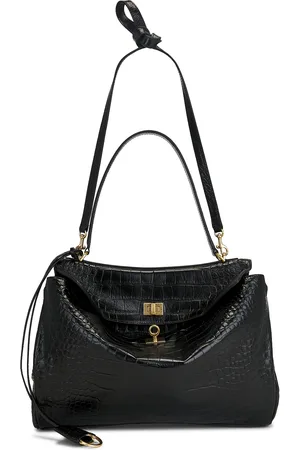 Balenciaga Rodeo Embossed Croc Medium Top Handle Bag in - . Size all.