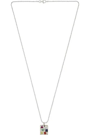 Bleue Burnham Cottage Rose Garden Pendant in - Metallic Silver. Size 20in (also in ).