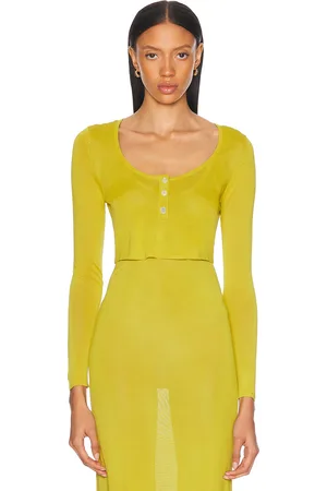 BRANDON MAXWELL The Wylder Top in - Green. Size L (also in ).