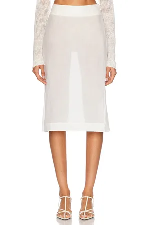 Rohe Embroidered Organza Skirt in - White. Size 40 (also in 42).