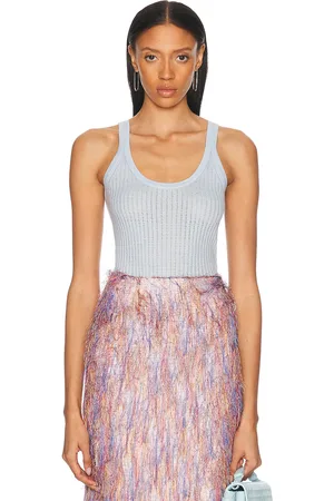 GABRIELA HEARST Nevin Tank Top in - Baby Blue. Size L (also in M, S, XS).
