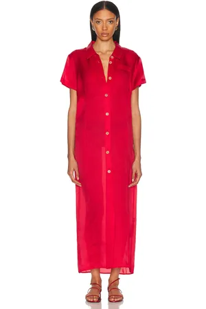 Khaite Effy Organza Dress in - Red. Size M (also in ).