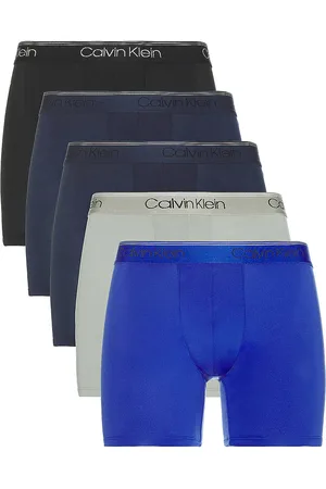Calvin Klein Boxer Brief 5 Pack in Black Blue Shadow Medium Grey & Cobalt - Multi. Size S (also in ).
