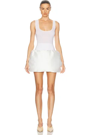 Alaïa Padded Mini Dress in - White. Size 34 (also in ).