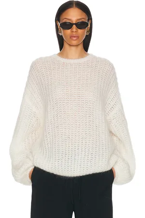 Totême Puffed Knit Sweater in - White. Size L (also in M, S).