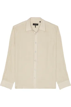 RAG&BONE Finch Gauze Stripe Shirt in - Grey. Size L (also in M, XL/1X).