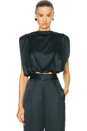 The Sei Gathered Shoulder Top in - Black. Size 6 (also in ).