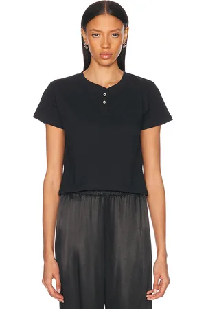 Leset Margo Henley Tee in - . Size L (also in M, S, XL, XS).