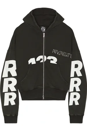 RRR-123 Uso-123 Cva Zip Hoodie in - Black. Size L (also in M, XL/1X).