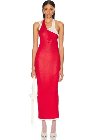 Jean Paul Gaultier Sleeveless Dress in - Red. Size L (also in M, S, XL, XS).