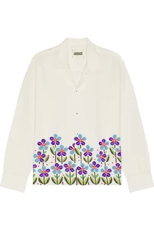 HARAGO Beaded Floral Shirt in - . Size L (also in XL/1X).