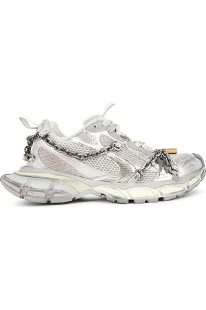 Balenciaga 3Xl Chain Sneakers in Eggshell Silver & Gold - White. Size 41 (also in 42, 43, 44).