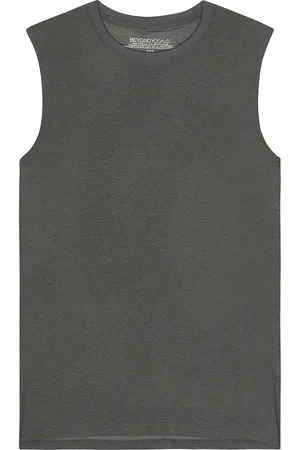 Beyond Yoga Featherweight Freeflo Muscle Tank in - Charcoal. Size L (also in M, S, XL/1X).