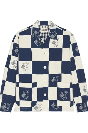 HARAGO Patchwork Embroidered Shirt in - White. Size L (also in M, S, XL/1X).